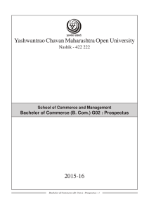 Yashwantrao Chavan Maharashtra Open University 2015-16 Nashik - 422 222