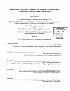 Application  of Information Technology  and Statistical Process ... Pharmaceutical Quality Assurance  &amp; Compliance