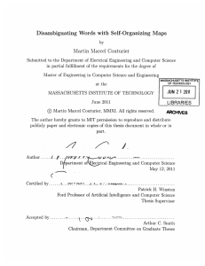 Disambiguating  Words  with  Self-Organizing  Maps