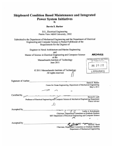 Shipboard Condition Based  Maintenance  and Integrated