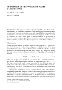 AN EXTENSION OF THE TOPOLOGICAL DEGREE IN HILBERT SPACE