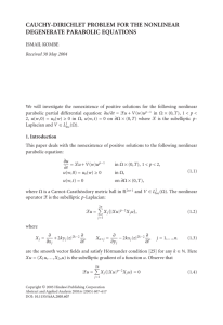 CAUCHY-DIRICHLET PROBLEM FOR THE NONLINEAR DEGENERATE PARABOLIC EQUATIONS
