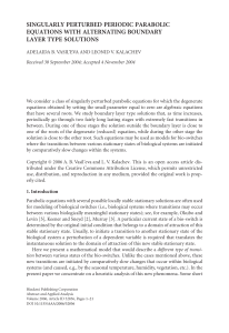 SINGULARLY PERTURBED PERIODIC PARABOLIC EQUATIONS WITH ALTERNATING BOUNDARY LAYER TYPE SOLUTIONS