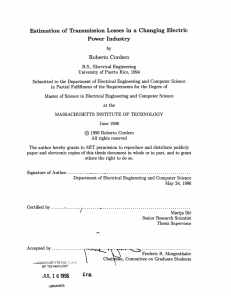 Estimation  of  Transmission  Losses  in ... Power  Industry by Roberto  Cordero