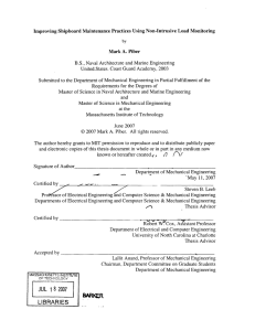 Improving Shipboard Maintenance  Practices  Using  Non-Intrusive ... Mark A.  Piber