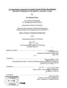 A Comprehensive  Approach to Complex  System  Product... M. Jehanzeb Noor