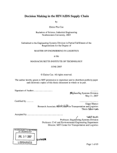 Decision  Making  in the HIV/AIDS  Supply ...