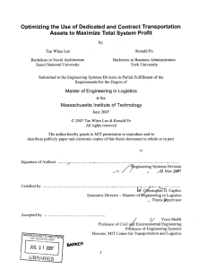 Optimizing  the  Use  of Dedicated  and ... Assets to Maximize  Total  System  Profit