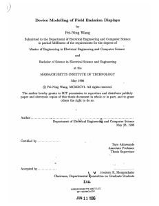 Device  Modelling  of  Field  Emission ... Pei-Ning  Wang