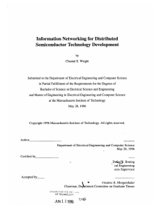 Information Networking  for Distributed Semiconductor  Technology  Development