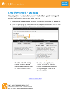 Enroll/Unenroll A Student