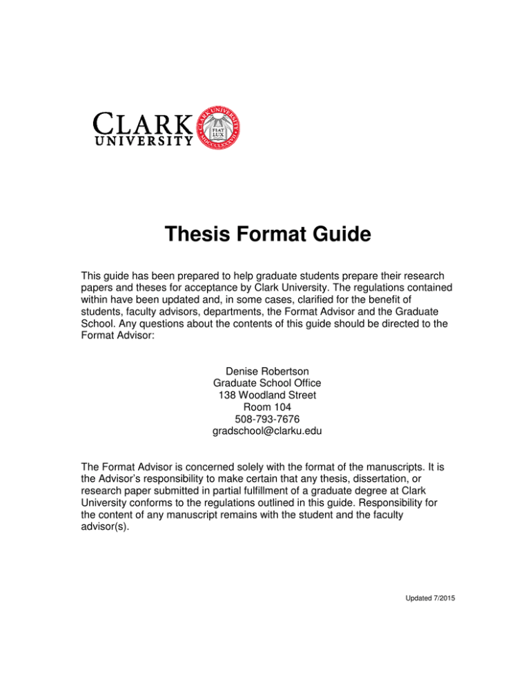 general thesis format