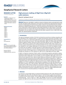 High-pressure melting of MgO from (Mg,Fe)O solid solutions