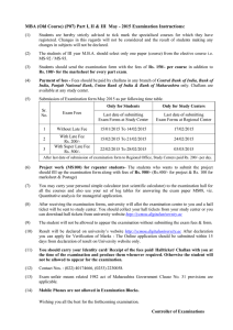 MBA (Old Course) (P07) Part I, II &amp; III ...