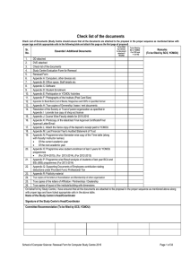 Check list of the documents