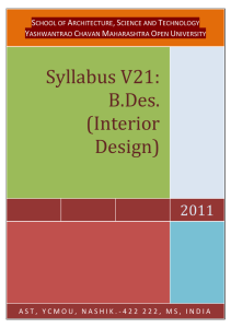 Syllabus V21: B.Des. (Interior Design)