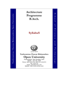 Architecture Programme B.Arch. Open University