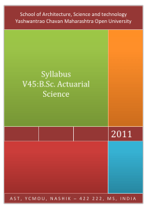 2011 Syllabus V45:B.Sc. Actuarial
