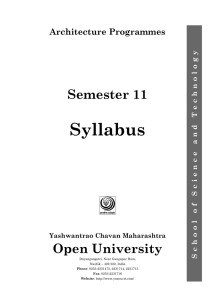 Syllabus  Semester 11 Open University