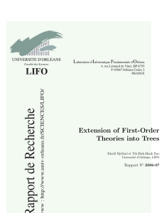 Extension of First-Order Theories into Trees Rapport N 2006-07