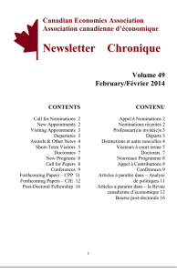 Newsletter    Chronique  Volume 49 February/Février 2014