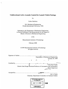 Unidirectional Active  Acoustic  Control for Launch Vehicle ...