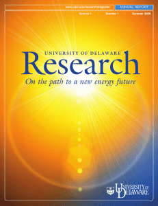 Research On the path to a new energy future ANNUAl REPORt