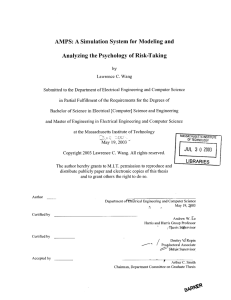 AMPS:  A Simulation  System  for  Modeling ... Analyzing  the Psychology  of Risk-Taking