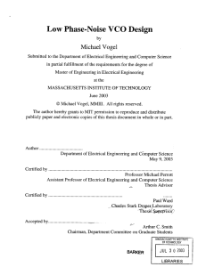 Low  Phase-Noise  VCO  Design Michael  Vogel