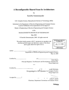 A  Reconfigurable  Shared Scan-In Architecture Samitha  Samaranayake by
