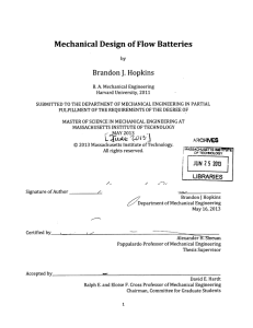 J. Mechanical  Design  of Flow  Batteries Brandon Hopkins