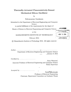 Thermally-Actuated  Piezoresistively-Sensed Mechanical  Silicon  Oscillator Subramanian  Sundaram