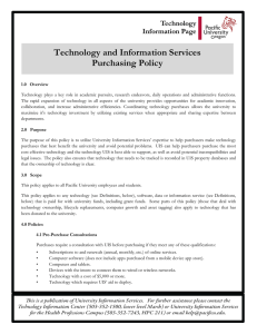 Technology and Information Services Purchasing Policy
