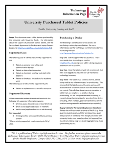 University Purchased Tablet Policies  Purchasing a Device Pacific University Faculty and Staff