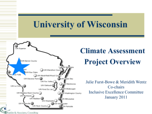 University of Wisconsin Climate Assessment Project Overview Julie Furst-Bowe &amp; Meridith Wentz