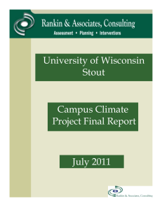 University of Wisconsin Stout Campus Climate Project Final Report