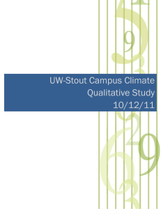 UW-Stout Campus Climate Qualitative Study 10/12/11