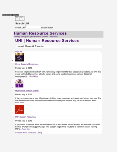 Human Resource Services UNI | Human Resource Services Search UNI