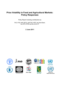 Price Volatility in Food and Agricultural Markets: Policy Responses  2 June 2011