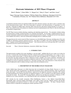 Electronic Submission  of  HST Phase I Proposals