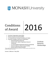 2016  Conditions of Award