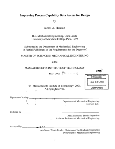 Improving Process  Capability Data Access  for Design by