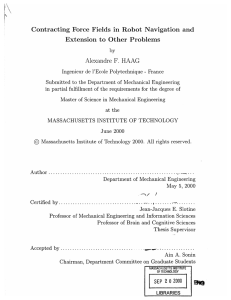 Contracting Force  Fields  in  Robot  Navigation ... Extension  to  Other  Problems HAAG