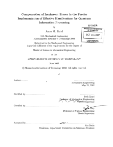 Compensation  of  Incoherent  Errors in  the ... Implementation  of  Effective  Hamiltonians  for ...