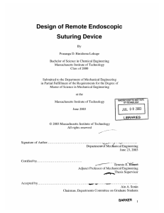 Design  of Remote  Endoscopic Suturing Device