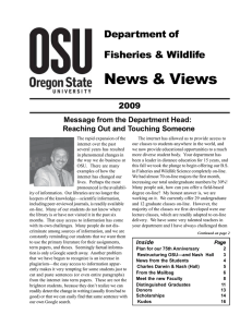 News &amp; Views Department of Fisheries &amp; Wildlife 2009