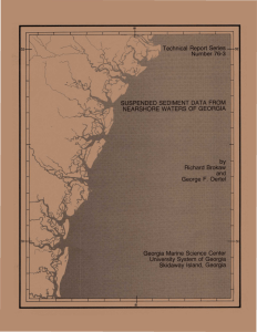 .......... Technical  Report Series Number 76-3 SUSPENDED  SEDIMENT DATA  FROM