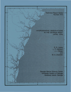 Technical  Report  Series Number 79-5 HYDROGRAPHIC OBSERVATIONS