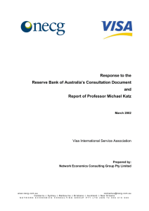 Response to the Reserve Bank of Australia’s Consultation Document and