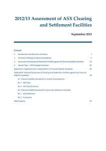 2012/13 Assessment of ASX Clearing and Settlement Facilities September 2013